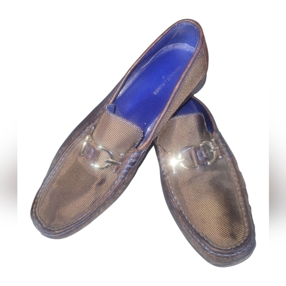 Donald J Pliner Men\'s Donnien Brown Horse-Bit Leather Nylon Loafers Sz 11/2 M main image 7